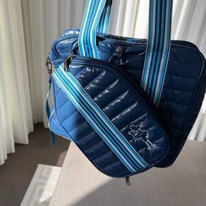 THINK ROYLN Blue Quilted pickleball bag